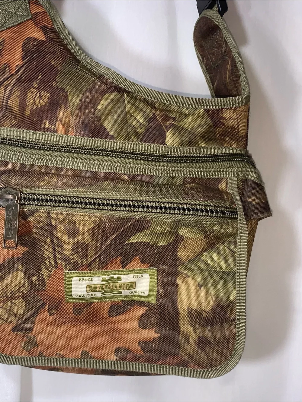 Magnum Camo Messenger Bag in Green and Brown